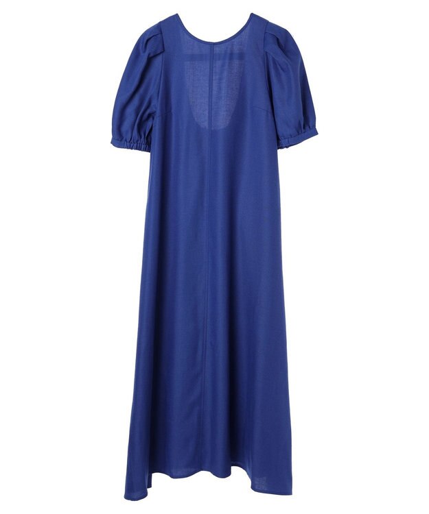 earth music&ecology リサイクルポリエステルブレンドＡラインワンピース Blue