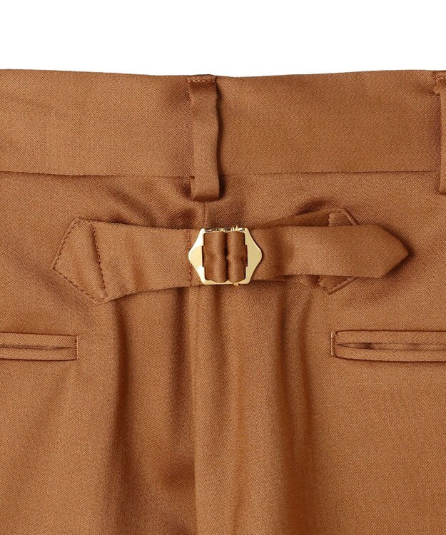 J.PRESS MEN 【J.PRESS ORIGINALS】Wool Satin Stretch New Piped Stem Slacks / Japan Made キャメル系