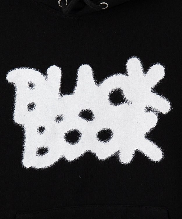 WEGO 【ユニセックス着用ITEM/裏起毛/SMLサイズ展開】リラックスフィットスプレーグラフィックパーカー ブラック