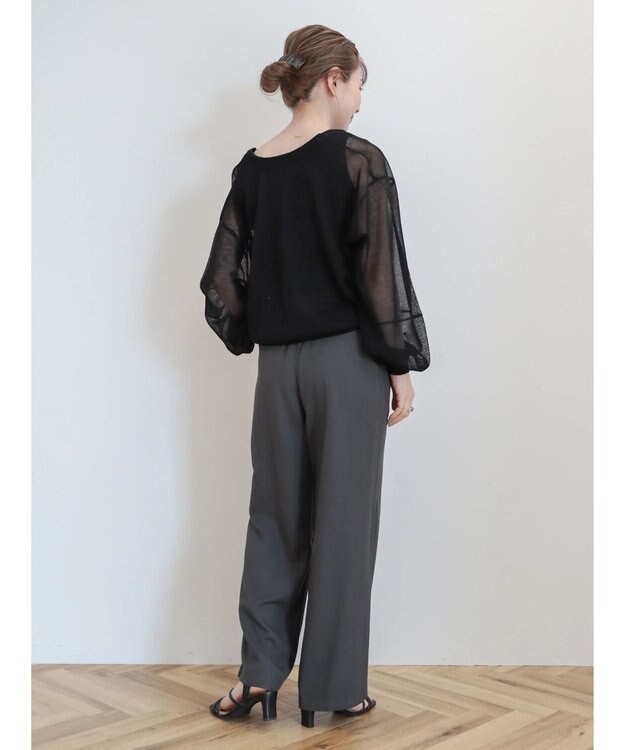 AMERICAN HOLIC 接触冷感２ＷＡＹシアーニットカーディガン Black