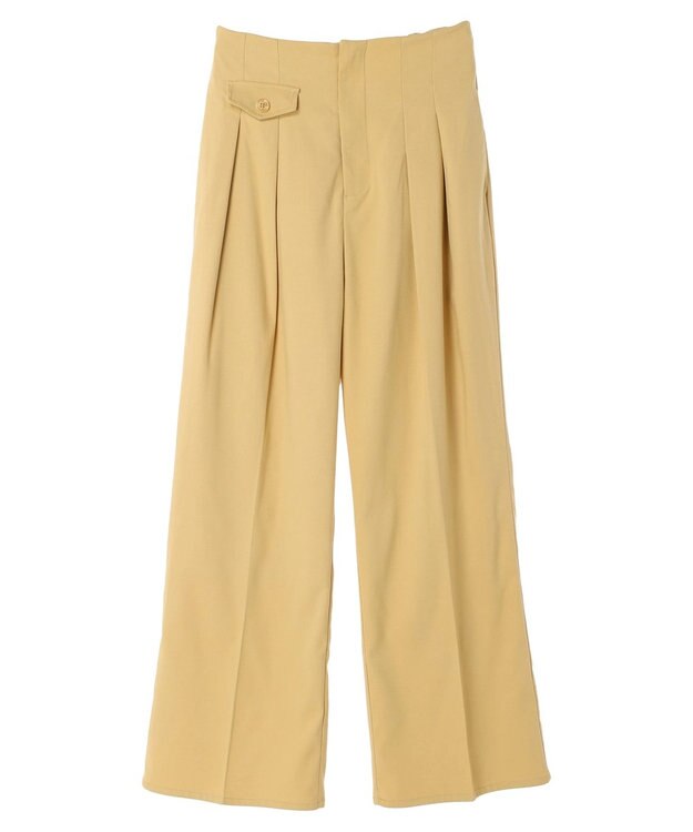 Green Parks ・Ｐｅｔｉｔ　Ｆｌｅｕｒ　ハイウエストワイドパンツ Yellow