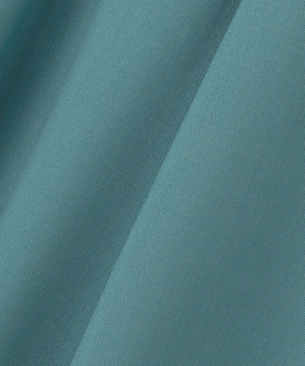 自由区 S 【洗える】TWラチネストレッチワイドクロップド パンツ ボトルグリーン