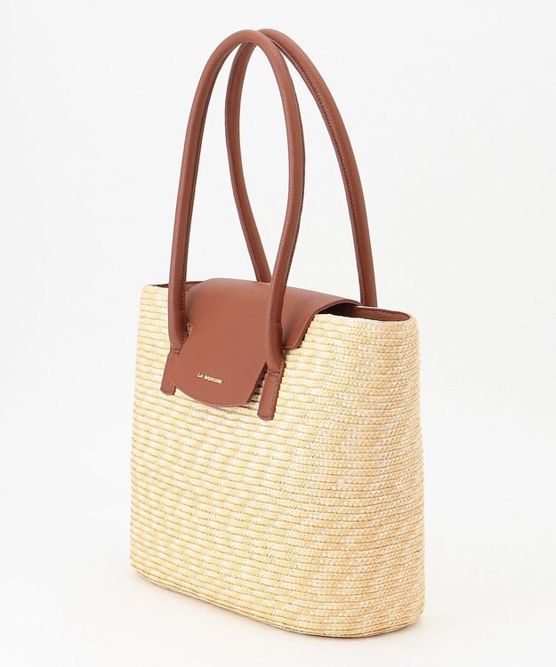 LA BAGAGERIE フラップかごトートバッグ ナチュラル