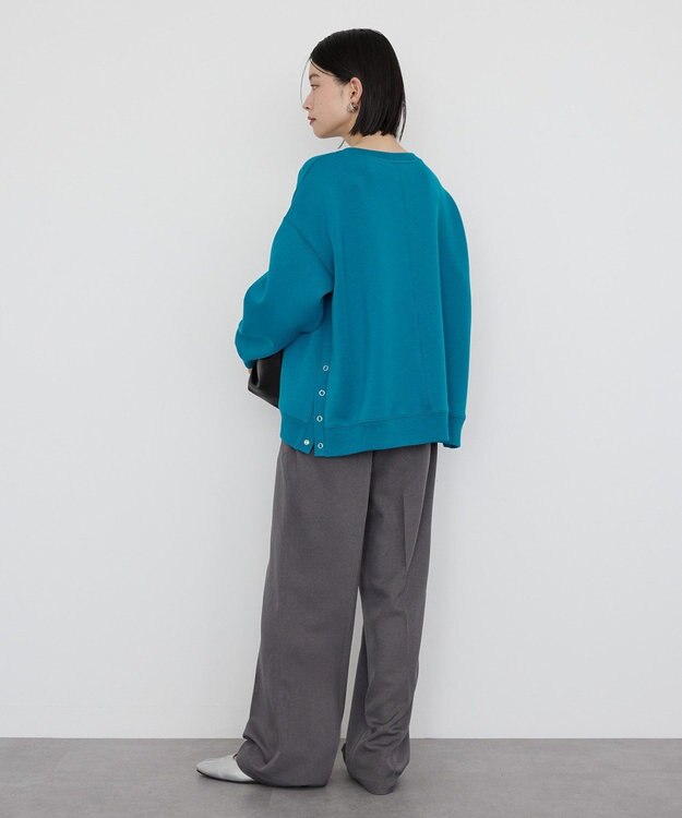 AMERICAN HOLIC サイドドットボタンポンチプルオーバー Turquoise Blue