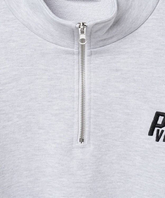 WEGO ヘビーウエイトハーフZIPワンポイントPO グレー