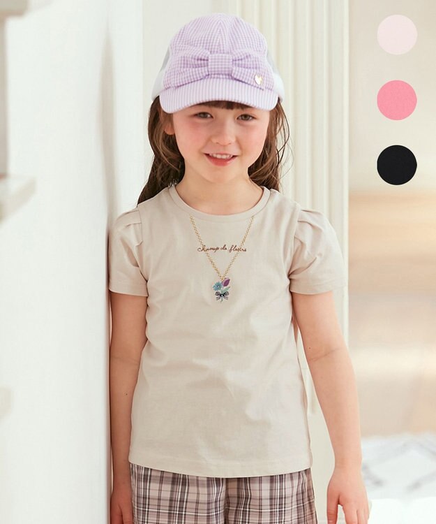 ANY KIDS ネックレス Ｔシャツ ミルクティー