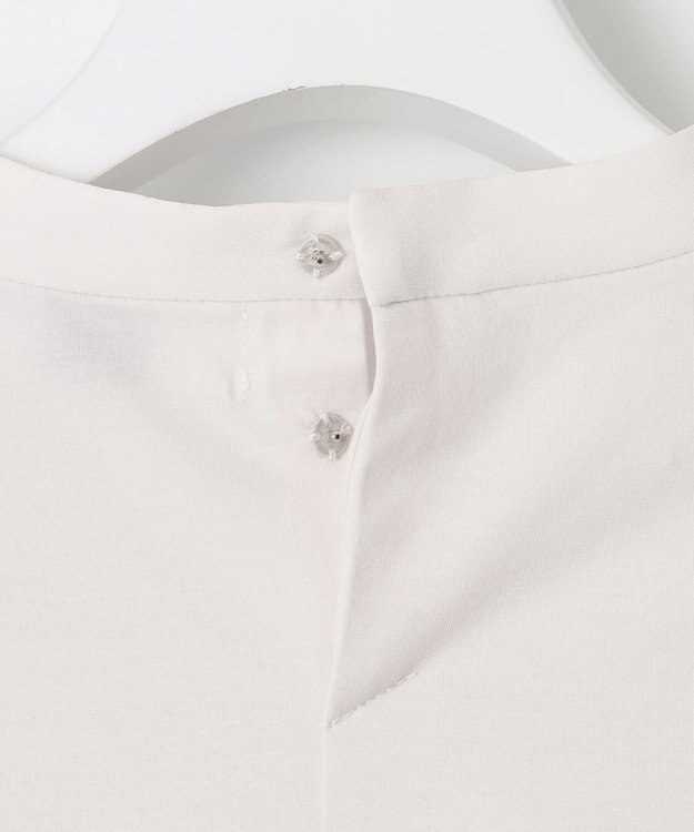 J.PRESS LADIES S プレーティングジャージー ピンタック カットソー ライトグレー系