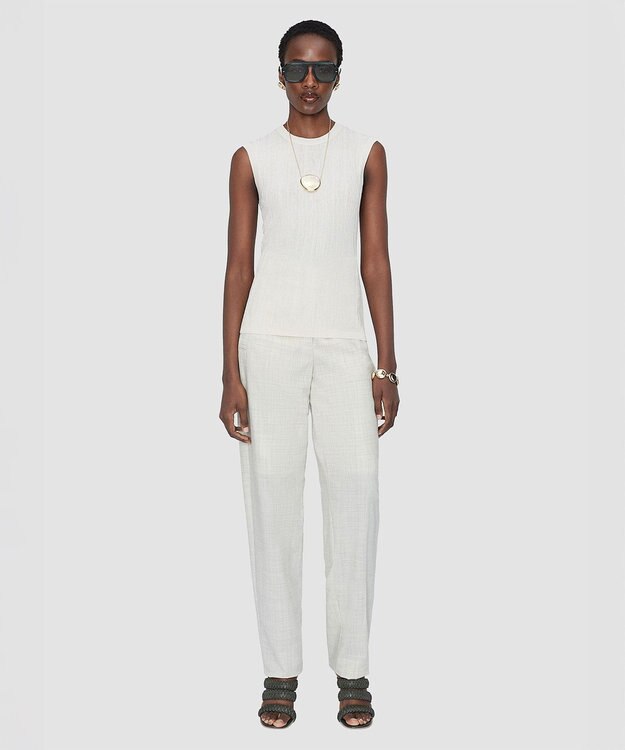 JOSEPH クリンクルリブ　ベスト Marble