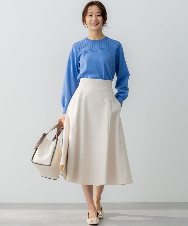 組曲 クロップドフレア セットアップ ベージュ系