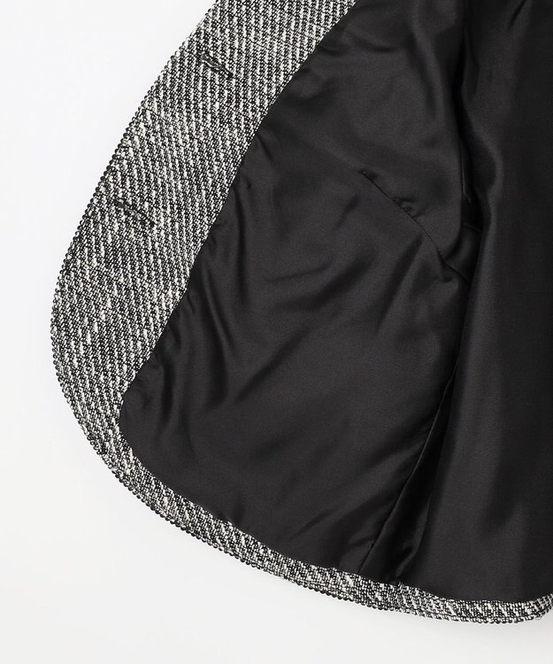 Feroux 【セットアップ対応】ツイード ジャケット ブラック系2