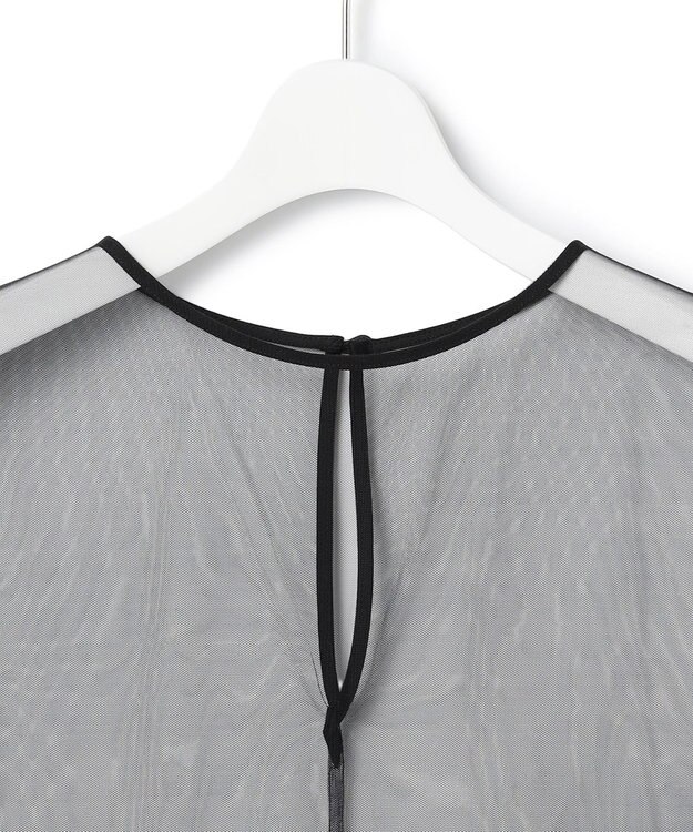 23区 【GOLD LABEL/見上愛さん着用】チュール ペプラムブラウス ブラック系