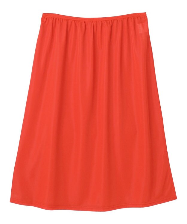 UNFILO リネンレーヨン スキッパー ワンピース オレンジ