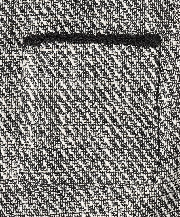 Feroux 【セットアップ対応】ツイード ジャケット ブラック系2