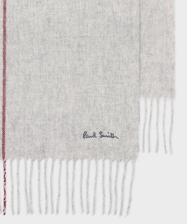 Paul Smith スワール ライン マフラー ライトグレー