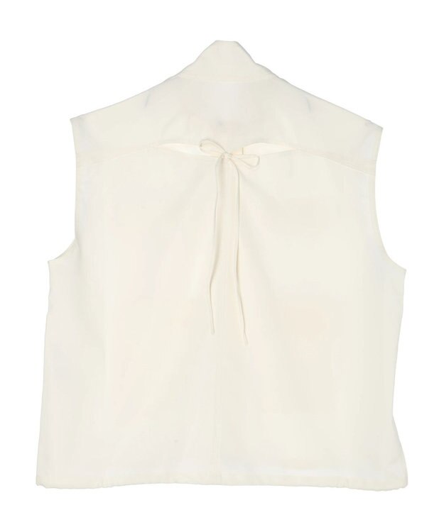 earth music&ecology ミリタリースタンドカラーベスト Off White