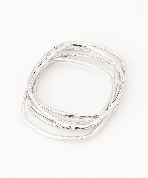 自由区 フレームスクエア バングル シルバー系