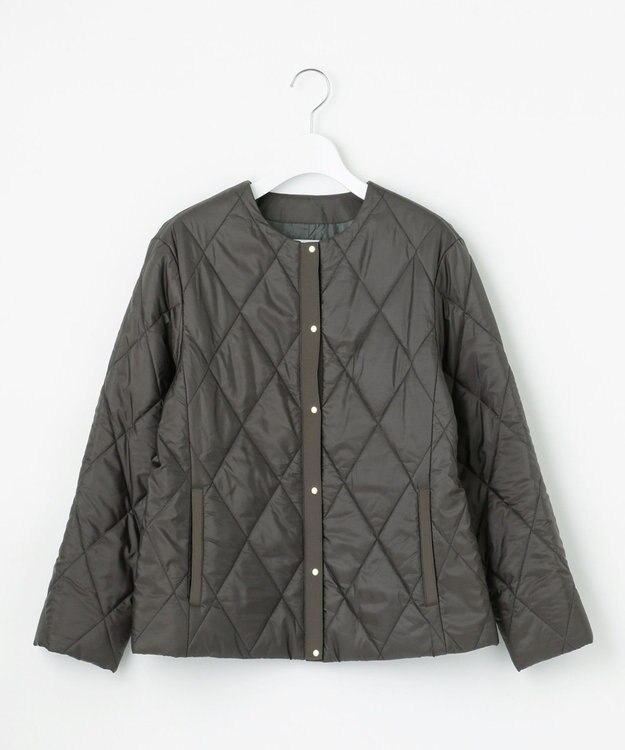 J.PRESS LADIES 高密度タフタ キルティング ショート コート グレー系