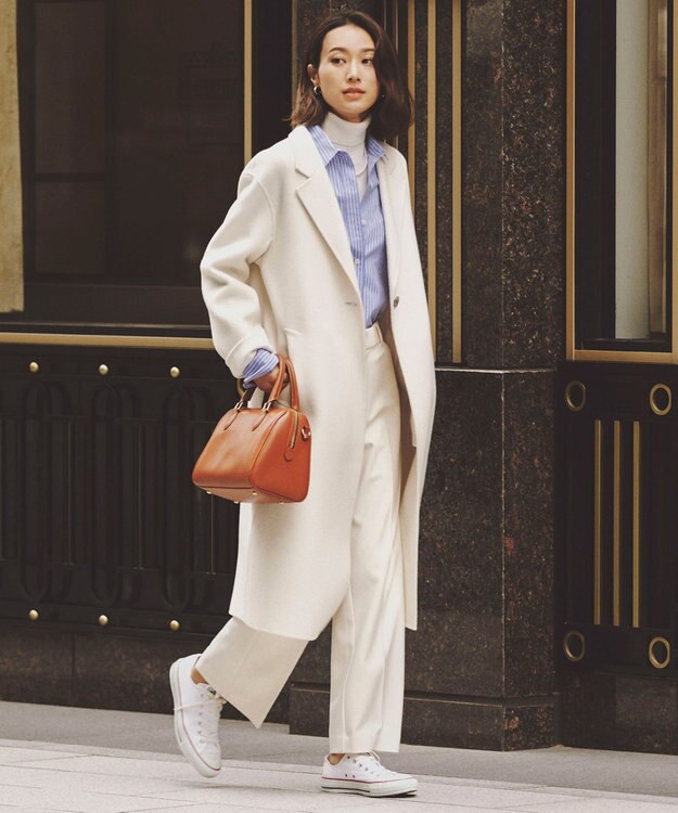 23区 【CLASSY.1月号掲載】CANCLINI ベーシック シャツ マルチストライプ