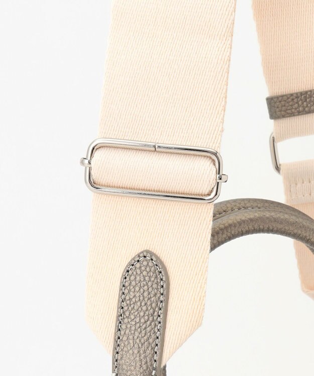 LA BAGAGERIE ラインストーンリベット　カウレザー2wayハンドバッグ ガンメタリック