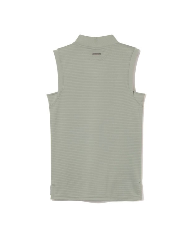 ZERO HALLIBURTON ノースリーブボーダーモックネック ZHG-W6S5b 85218 ライトグリーン