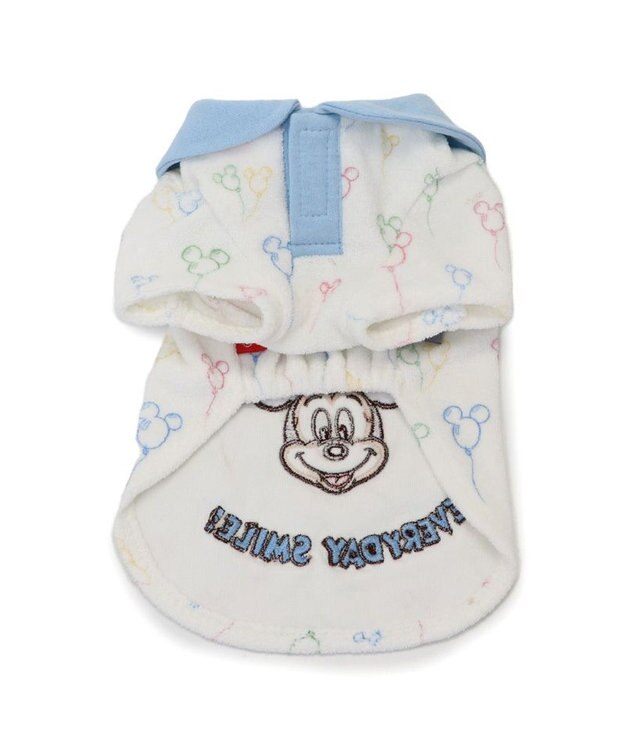 PET PARADISE ディズニー ミッキーマウス サーモキープ Tシャツ 《風船柄》 小型犬 ホワイト×ブルー