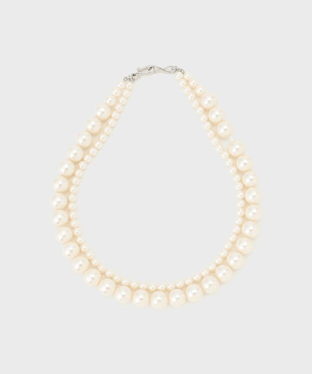 GRACE CONTINENTAL ミックスパールボリュームネックレス ホワイト