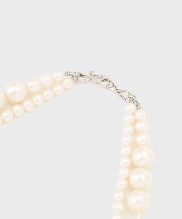 GRACE CONTINENTAL ミックスパールボリュームネックレス ホワイト