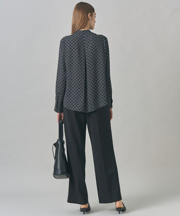 ICB L 【新色追加・防シワ・速乾・洗える】Fied ワイドパンツ ブラック系