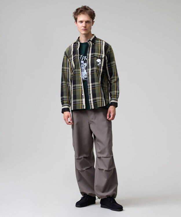 J.PRESS MEN 【AaronChang】【UNISEX】ヘビーフランネル シャツ / オーセンティックフィット カーキ系4