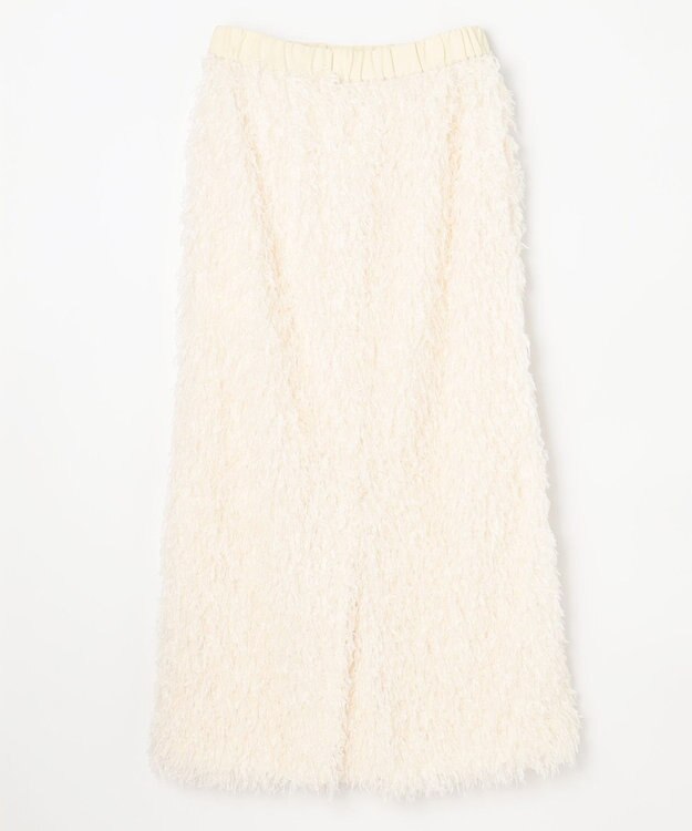 NAVE 【Nave・洗える】フェザーフリンジ スカート アイボリー系