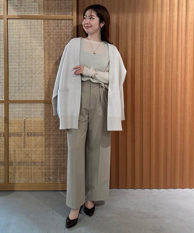 UNFILO スポンジニット カーディガン グレージュ