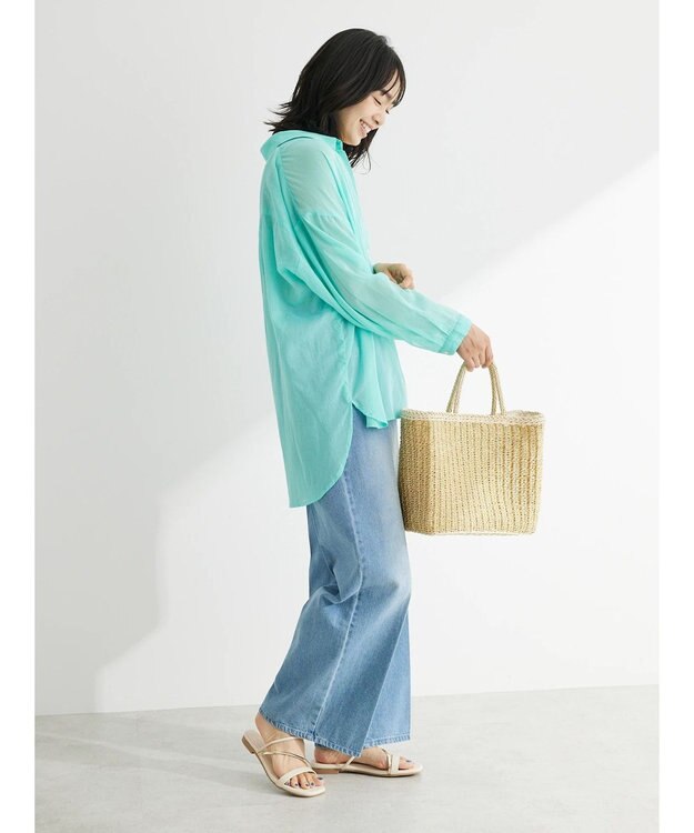 Green Parks インド綿　柔らかボイルシャツ Green