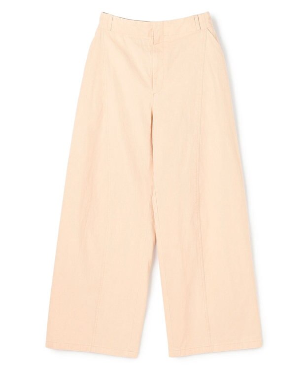 BEIGE， PREHNA / コットンツイル カービーシームワイドパンツ Peach
