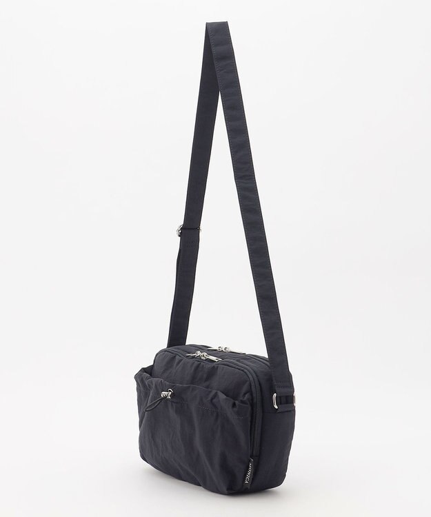 LA BAGAGERIE 【MONICA】クリンクルナイロン　ドロストショルダーバッグ ネイビー