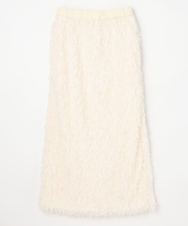 NAVE 【Nave・洗える】フェザーフリンジ スカート アイボリー系