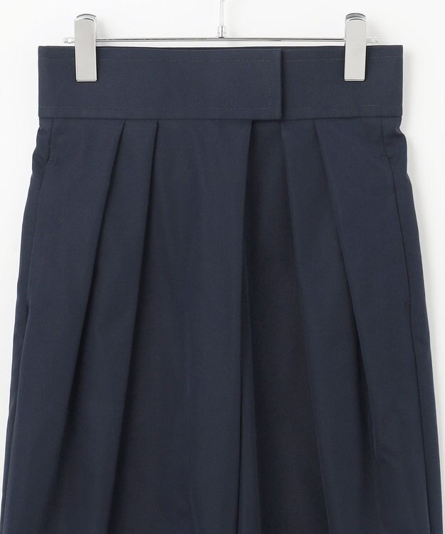 #Newans ２タックコクーンワイドパンツ ネイビー