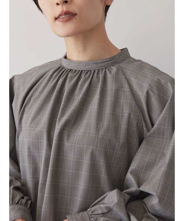 AMERICAN HOLIC ＳＥＴ　ボリュームスリーブシャツ＋ニットベスト Glen Check