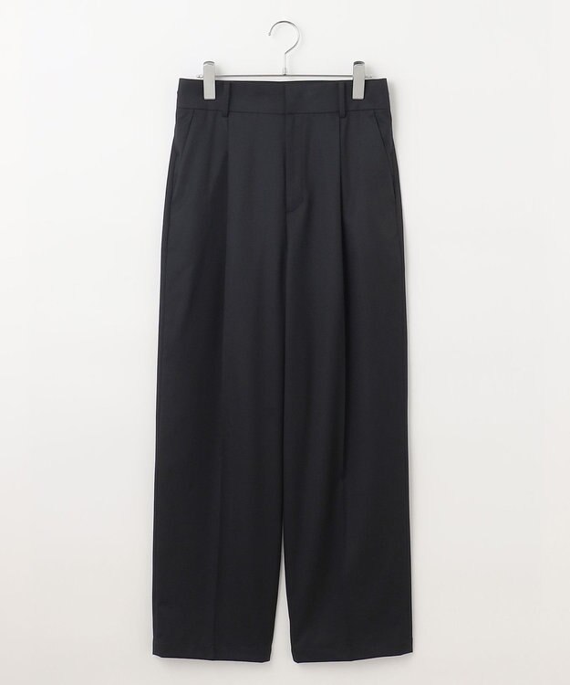 #Newans ウエスト調整可ワイドパンツ ブラック