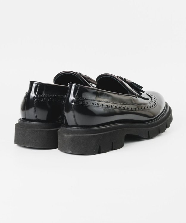 BONTRE 【LucaGrossi/ルカグロッシ】厚底メダリオンタッセルローファー/G961M-UA ブラック