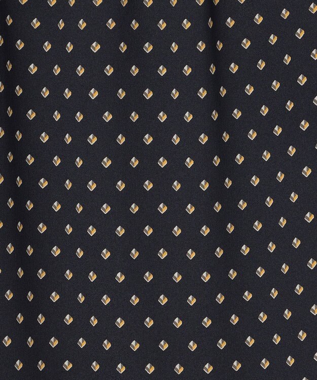 J.PRESS LADIES L 【洗える】ジオメトリックプリント ワンピース ネイビープリント系