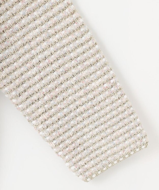 自由区 S ツイード調ニット ジャケット ベージュ系