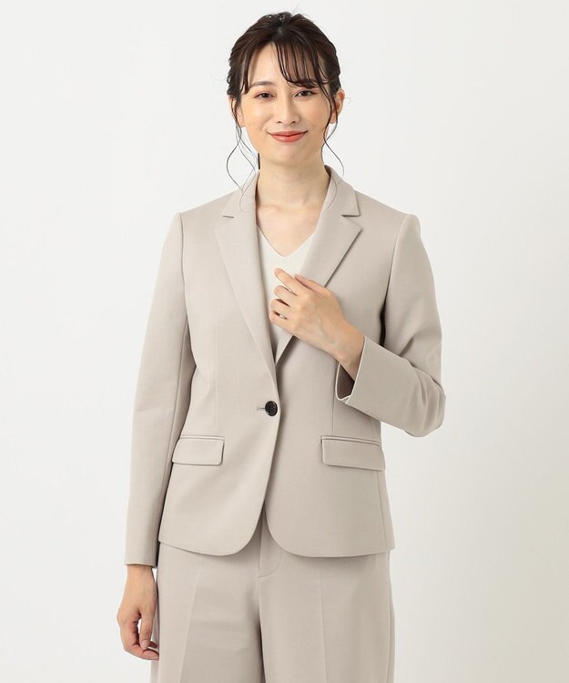 自由区 【Sサイズ有】360°FREEウォッシャブル テーラードジャケット ベージュ系
