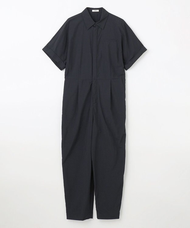 NAVE 【ReNAVE　撥水機能・UVカット・透湿・接触冷感・洗える】ナイロンタスランジャンプスーツ ブラック系