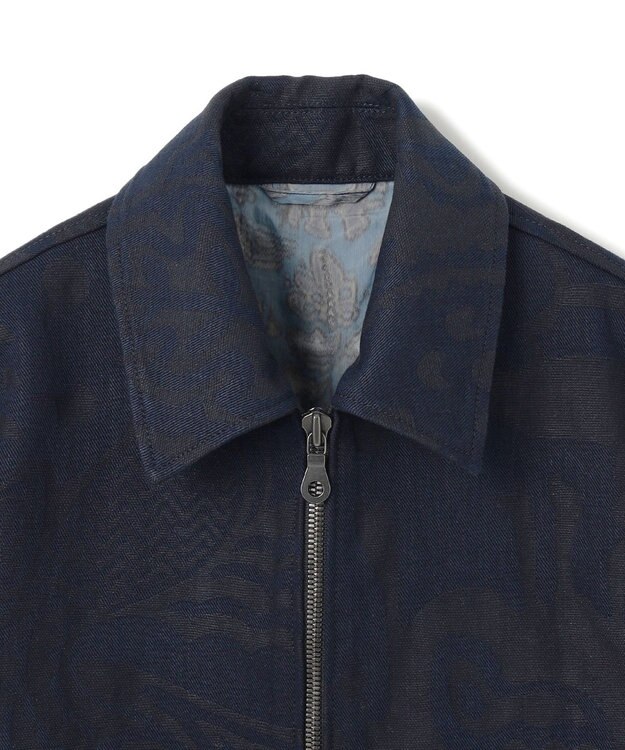 JOSEPH HOMME 【HIGH GRADE LINE】フォークアートジャガード　ジップアップブルゾン ブラック系