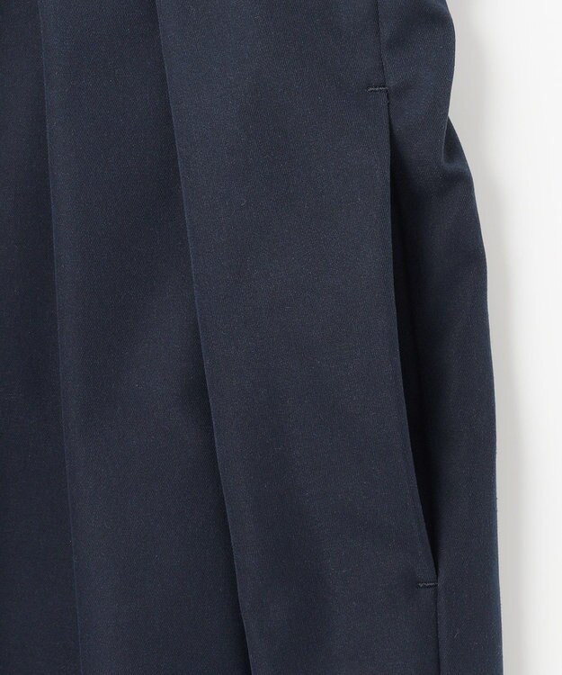 #Newans ２タックコクーンワイドパンツ ネイビー