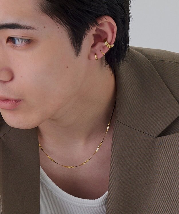 Phoebe 【金属アレルギー対応】ワンタッチメタルフープミニペアピアス  ゴールド/BOX付き ゴールド