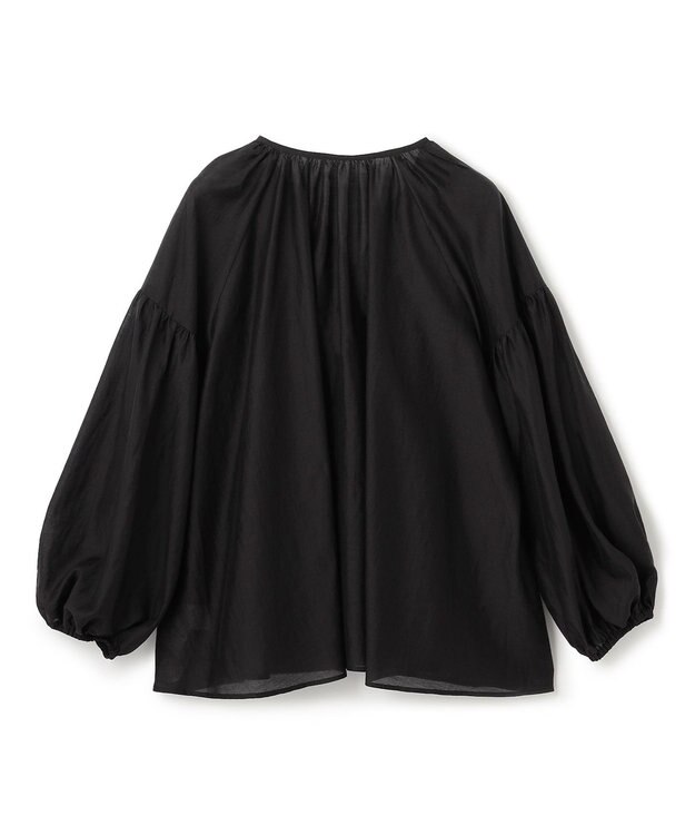 UNFILO シアーギャザーブラウス [NEW]ブラック