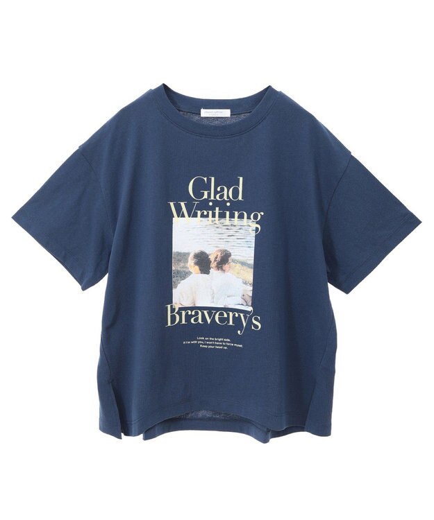 Green Parks フォトプリントボックスＴシャツ Navy