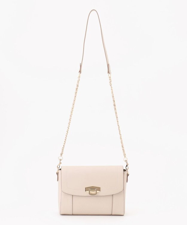 ANY SIS 【2WAY】サイドラインメタルショルダー バッグ ライトグレー