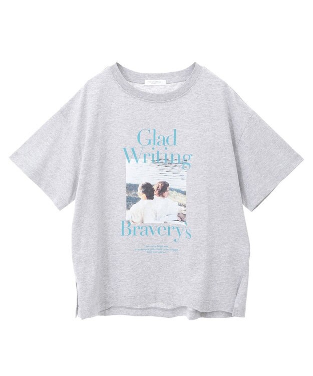 Green Parks フォトプリントボックスＴシャツ Gray Mixture